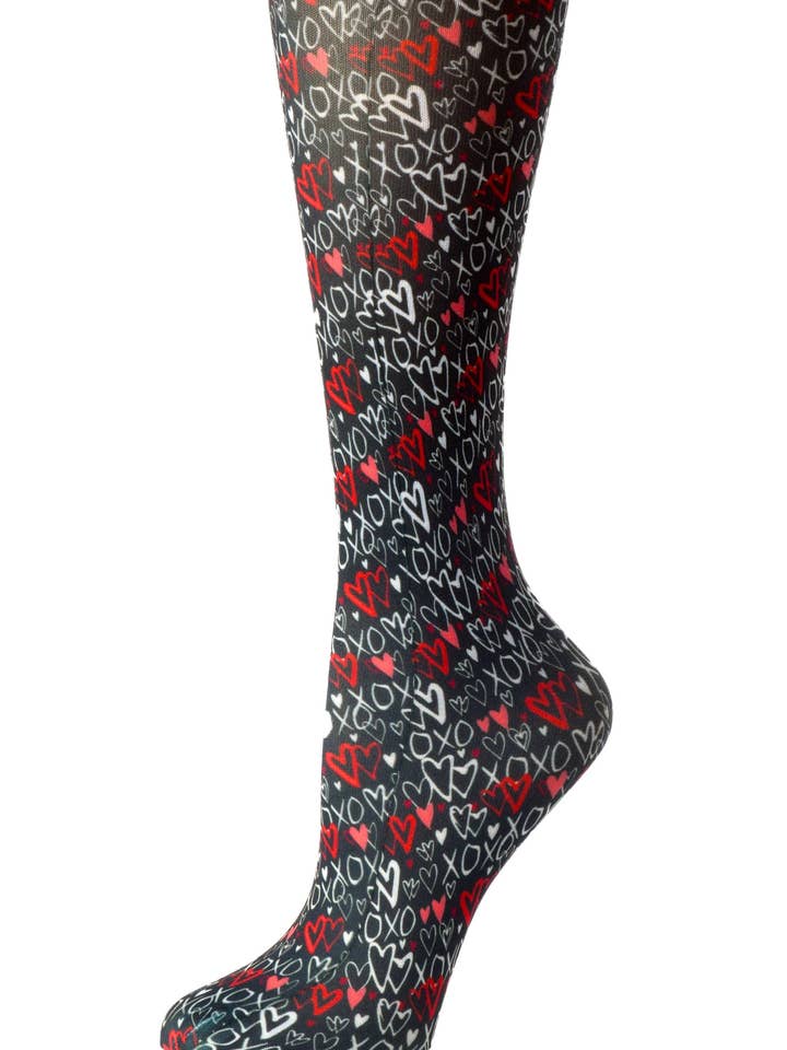 Red Hearts Xoxo - Cutieful Compression Socks for wholesale by Cutieful