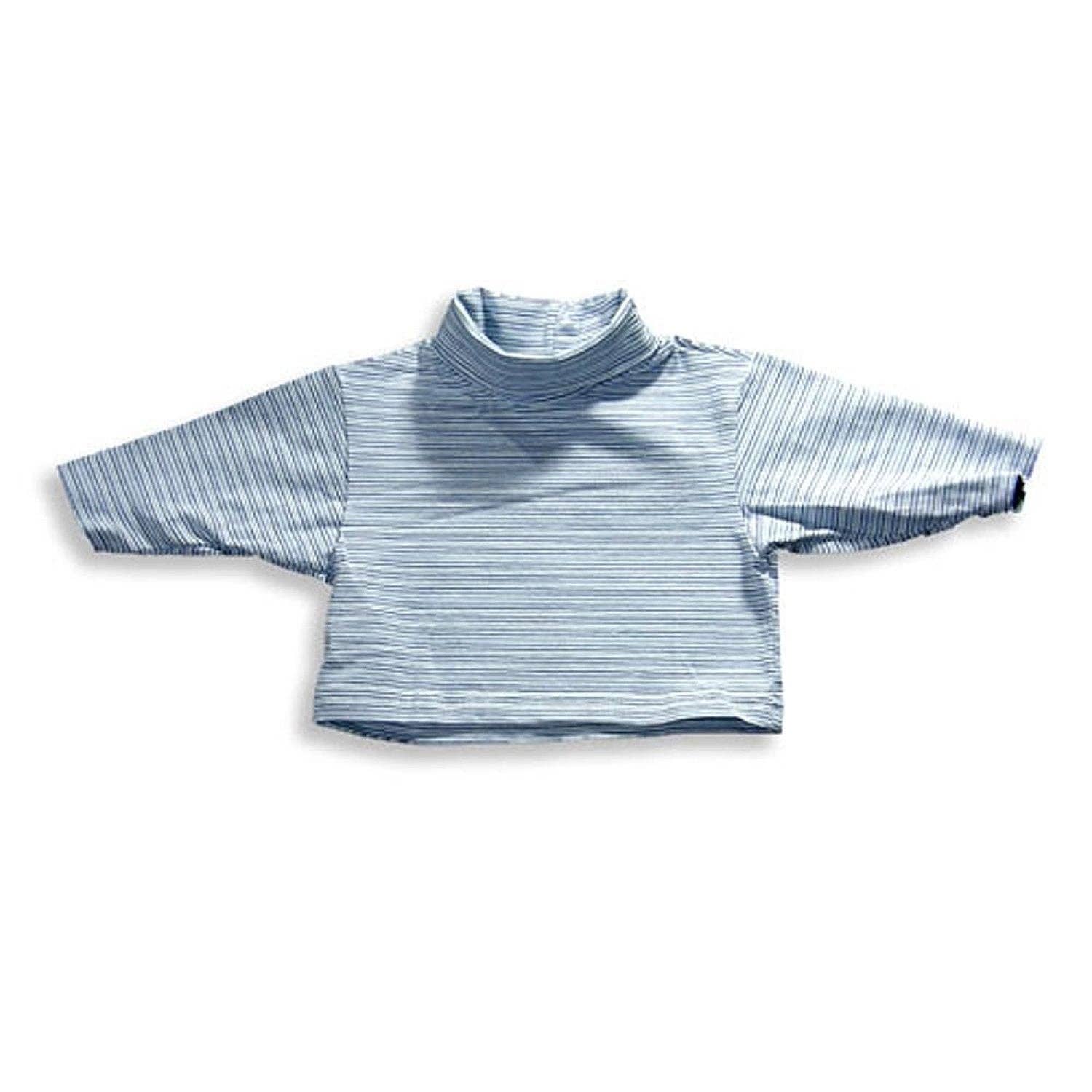 Rayure Bleu Clair Mulberribush - Pull à col roulé à manches longues pour bébés filles en vente sur Faire0