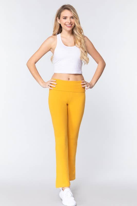 Active Basic | Active USA - Wholesale Sportbroek - Dames - Yoga legging met tailleband en wijde pijpen22