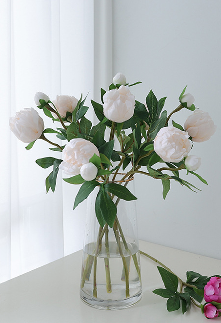 Sweet Home Deco - Wholesale Artificial Flowers - 26''T Silk Artificial Peony Spray, Spring Blooming Peonies 3