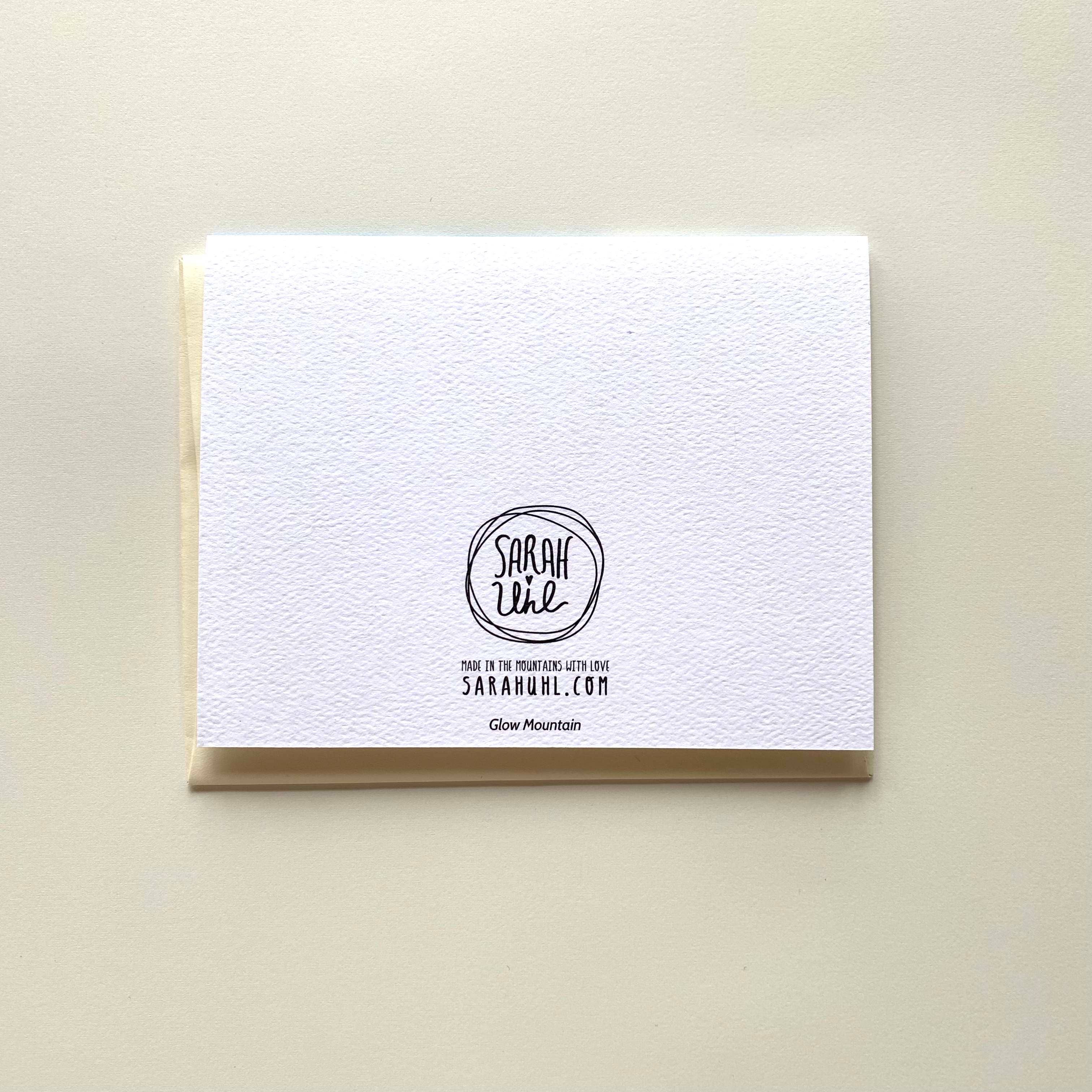 Sarah Uhl - Vente Assortiments de papeterie/cartes - Cartes de notes Mountain Art : Glow Mountain2