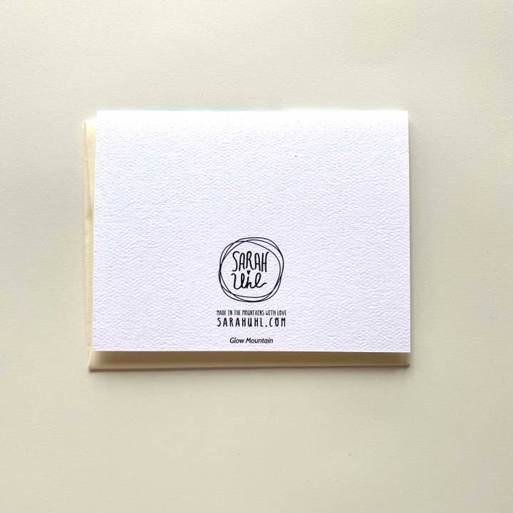Sarah Uhl - Vente Assortiments de papeterie/cartes - Cartes de notes Mountain Art : Glow Mountain2