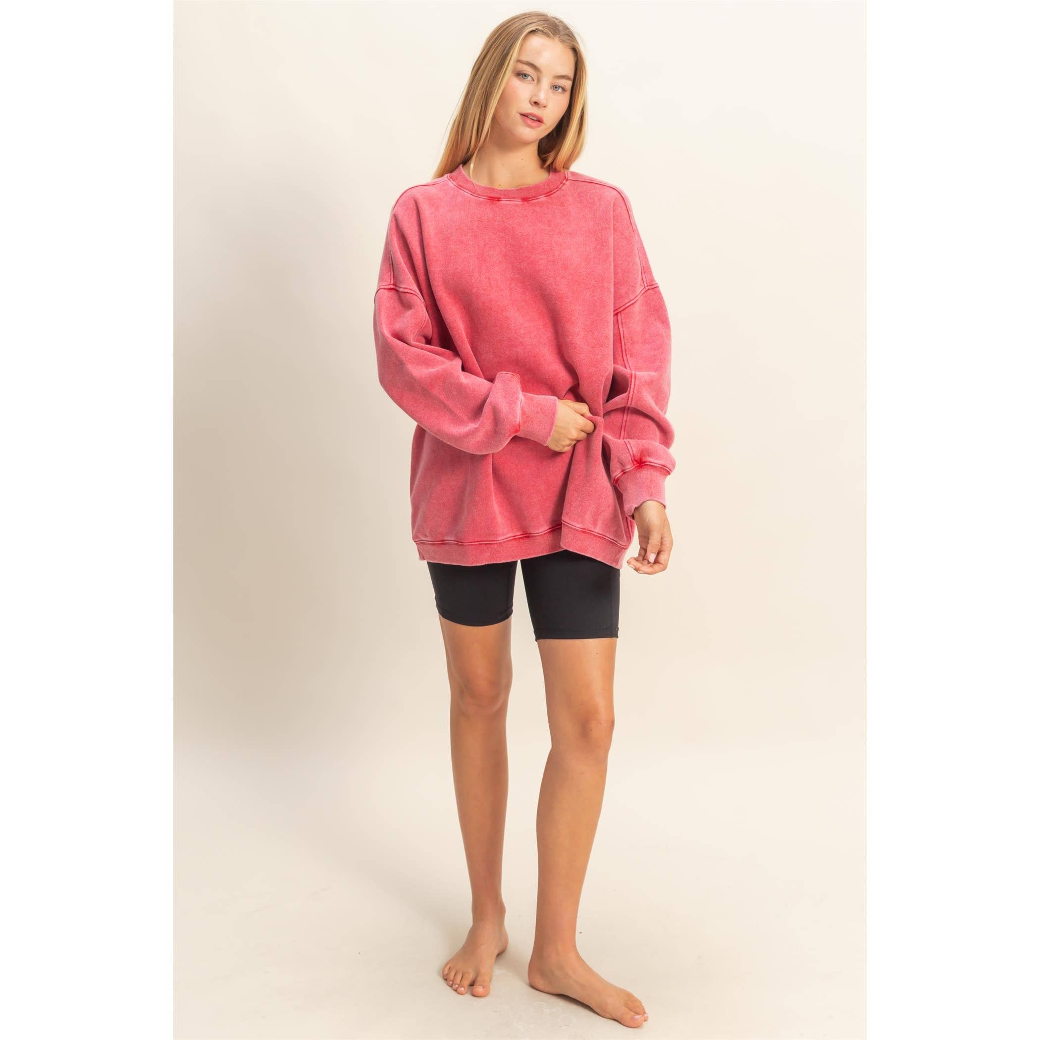 Double Zero - Wholesale Sweatshirt - Women's - Oversized Crew Neck Sweatshirt3