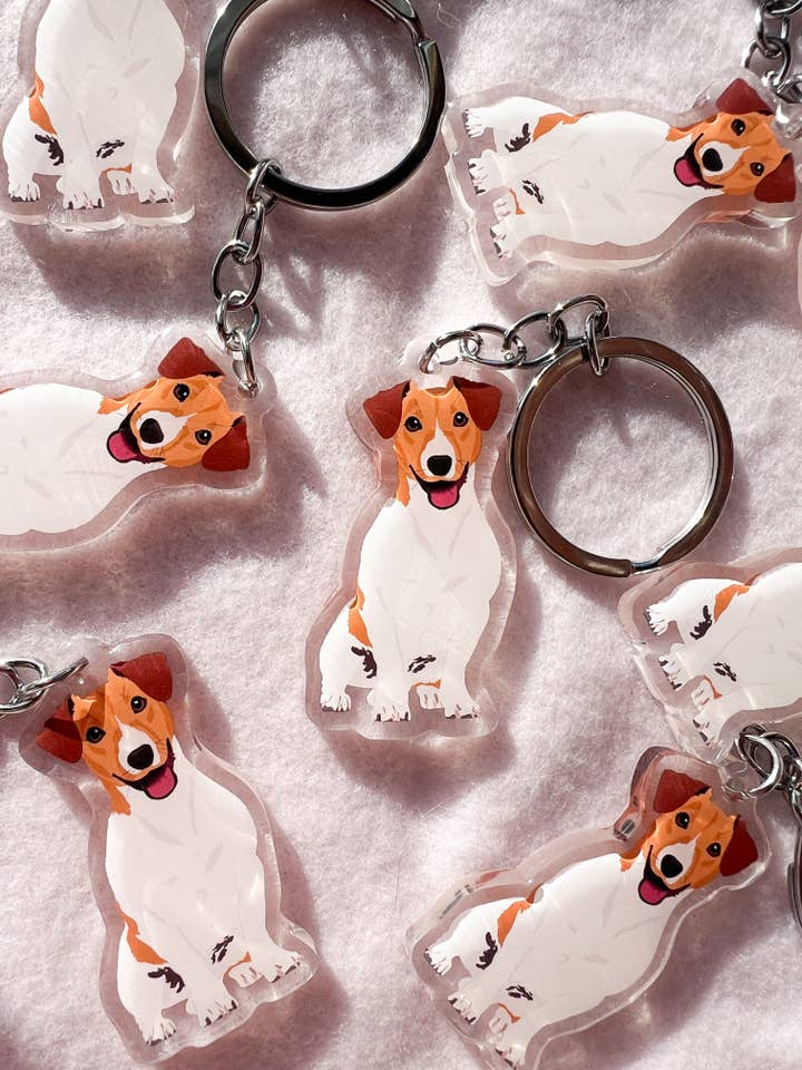 Jack Russell Terrier Keychain for wholesale by Our Cheery Corner
