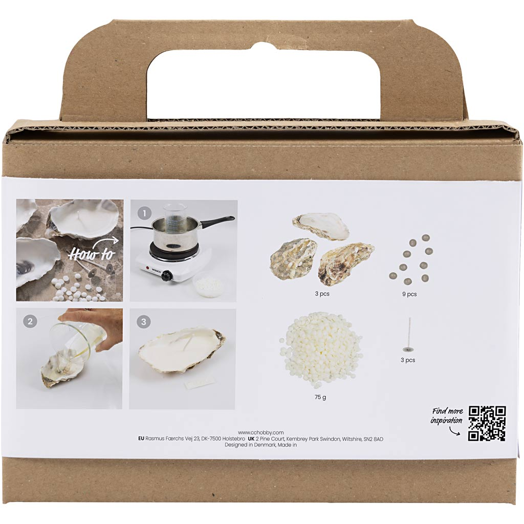 Hobbygroep - Wholesale DIY Craft Kit - CC Mini Hobby Set Candle Making Soy Candles in Oyster Shells1