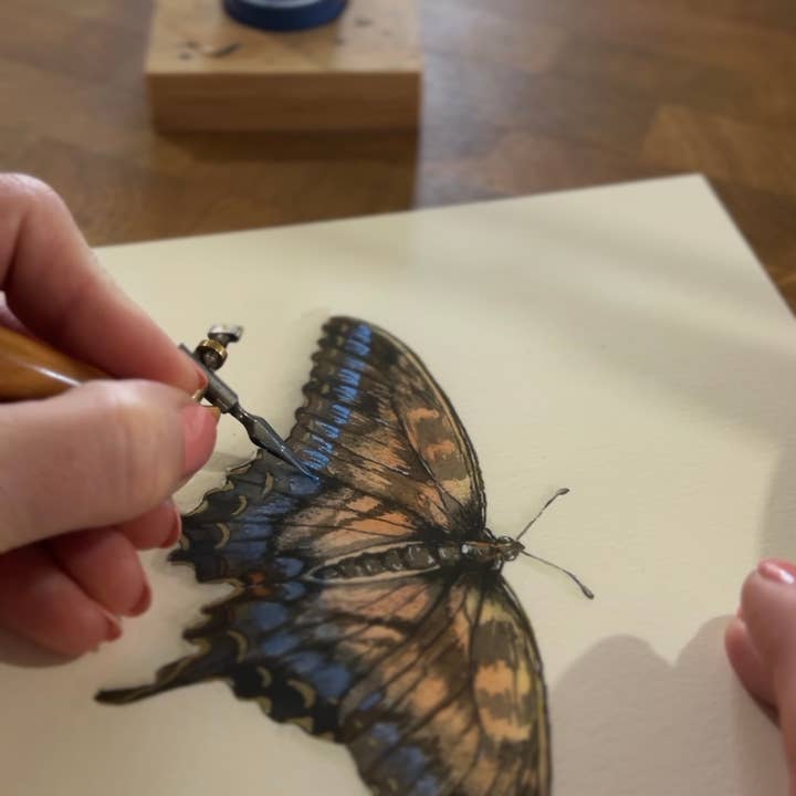 Ciarra Claire - Wholesale Art Print - *Hand Embellished* Swallowtail Butterfly Fine Art Print6