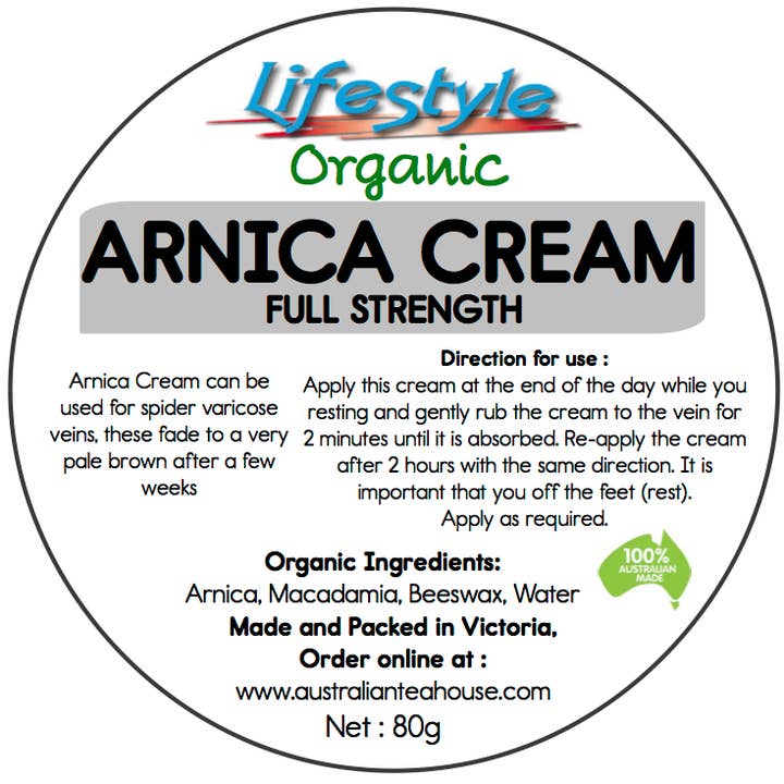 Australian Tea House - Wholesale Healing salve/balm/cream - Arnica Cream - 80g