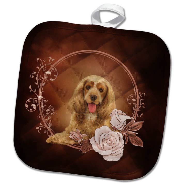 3dRose, Smuk cocker spaniel, Grydelap for engroshandel hos 3dRose