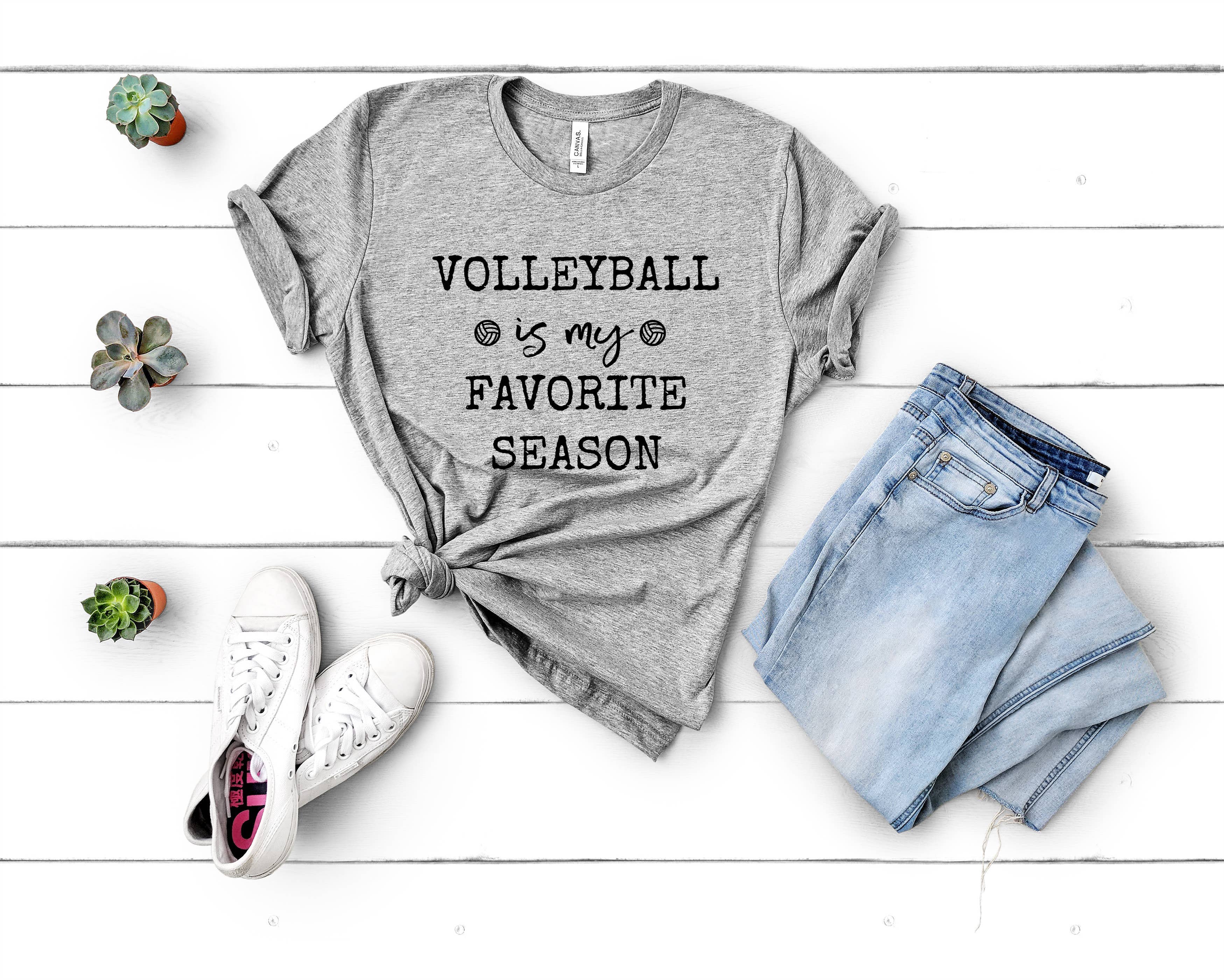 My Bella Vida Inc. - Wholesale Screen Printed T-Shirt - Women's - Volleyball is my Favorite Season Shirt1