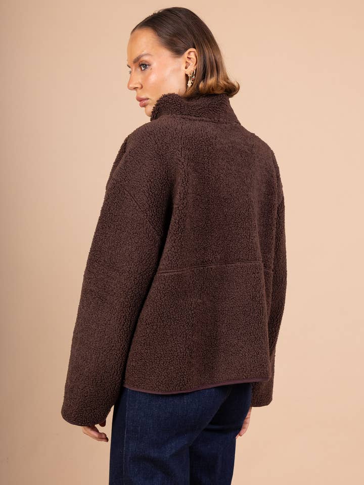 Pépouz' Paris - Wholesale Fleece - Women's - Fleece jacket with zipper closure and patch PV25608