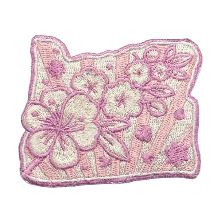 Cherry Blossoms - Embroidered Patch for wholesale by Patchmarks