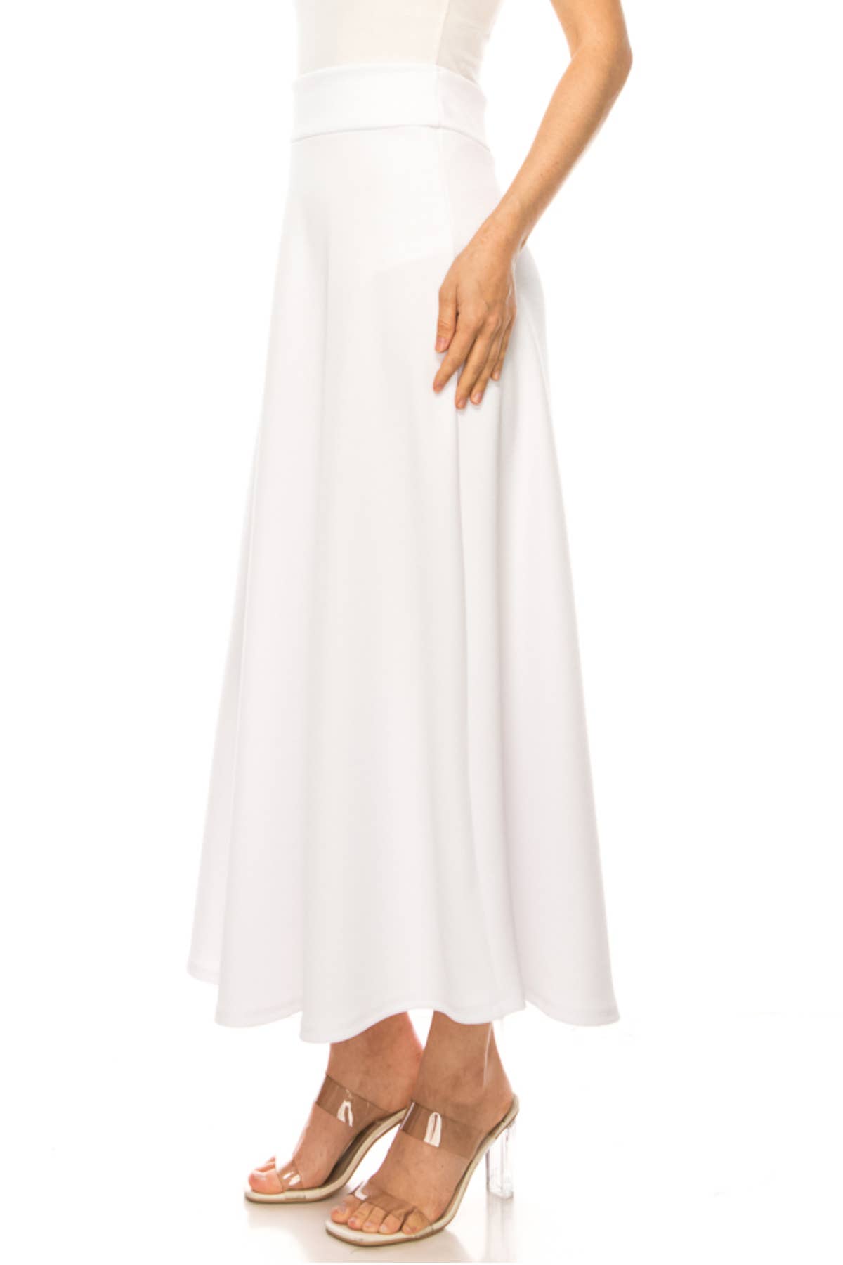 MOA COLLECTION - Wholesale Skirt - Women's - Women's Casual Solid Flare A-line Long Skirt38