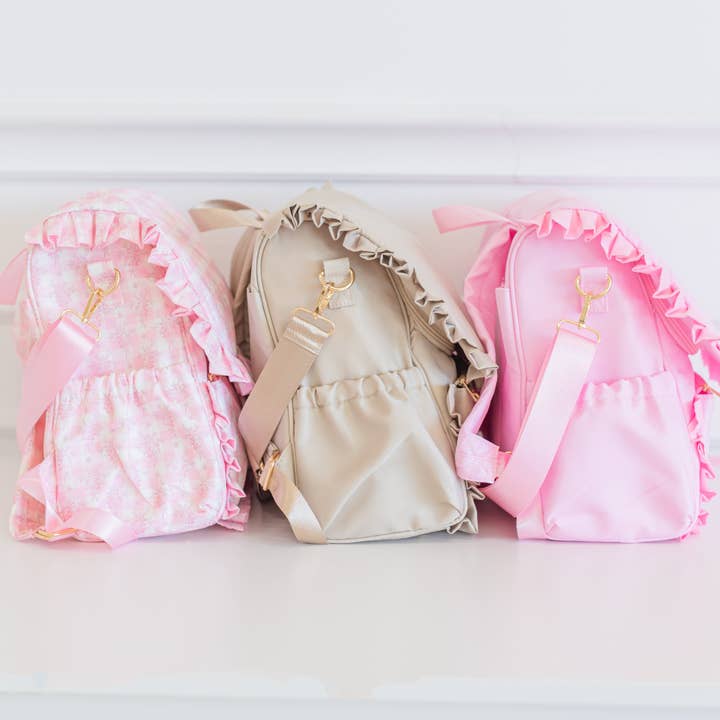Hollis - Wholesale Diaper Bag - Baby - Ruffled Nylon Diaper Bag