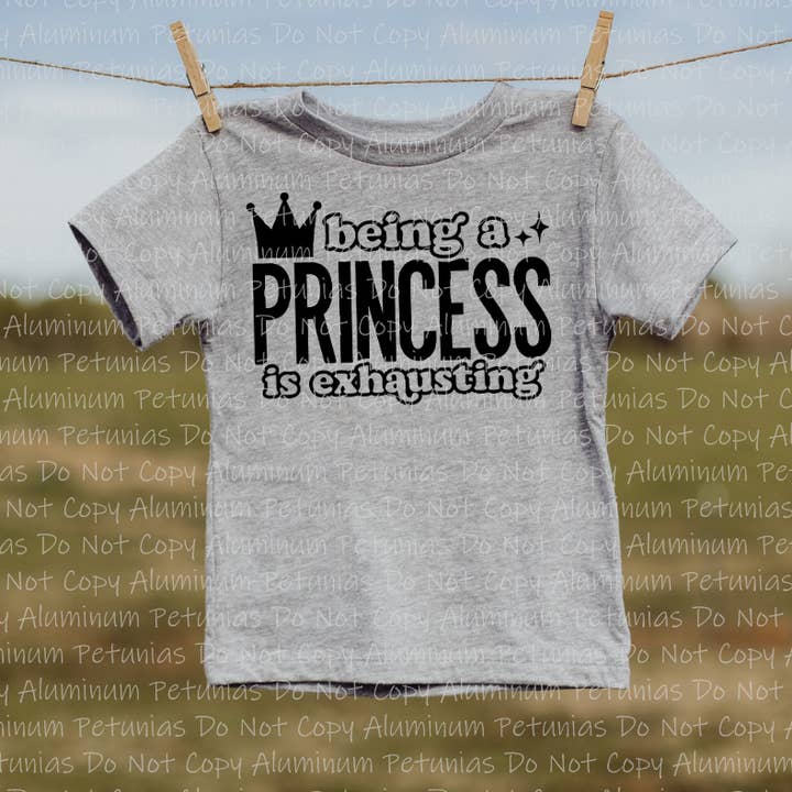Being A Princess Youth Graphic Tee for wholesale by Aluminum Petunias