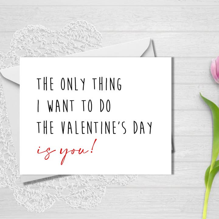 Kun ting, jeg vil gøre - Valentinsdagskort for engroshandel hos Cyndi and Sofi Designs