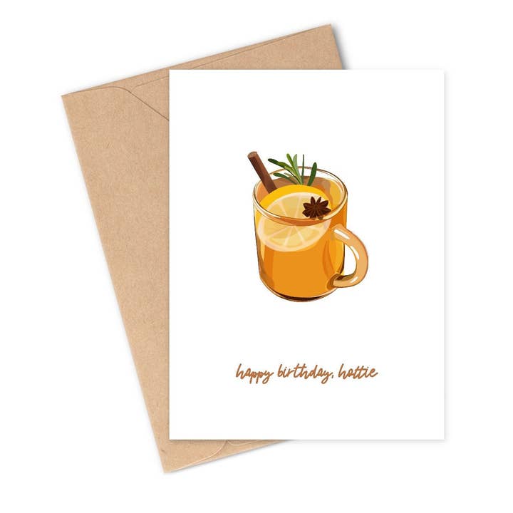 Tarjeta de felicitación de cumpleaños Hot Toddy, tarjeta de cóctel para venta al por mayor de Lauren Felice