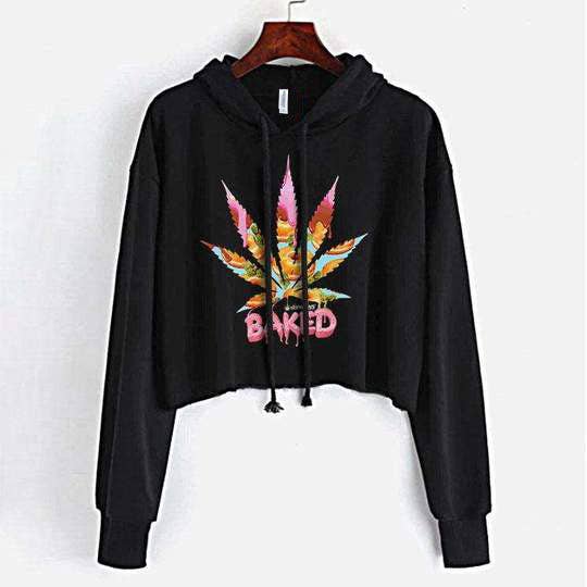 Baked Donut Crop Top Hoodie for wholesale by StonerDays Apparel