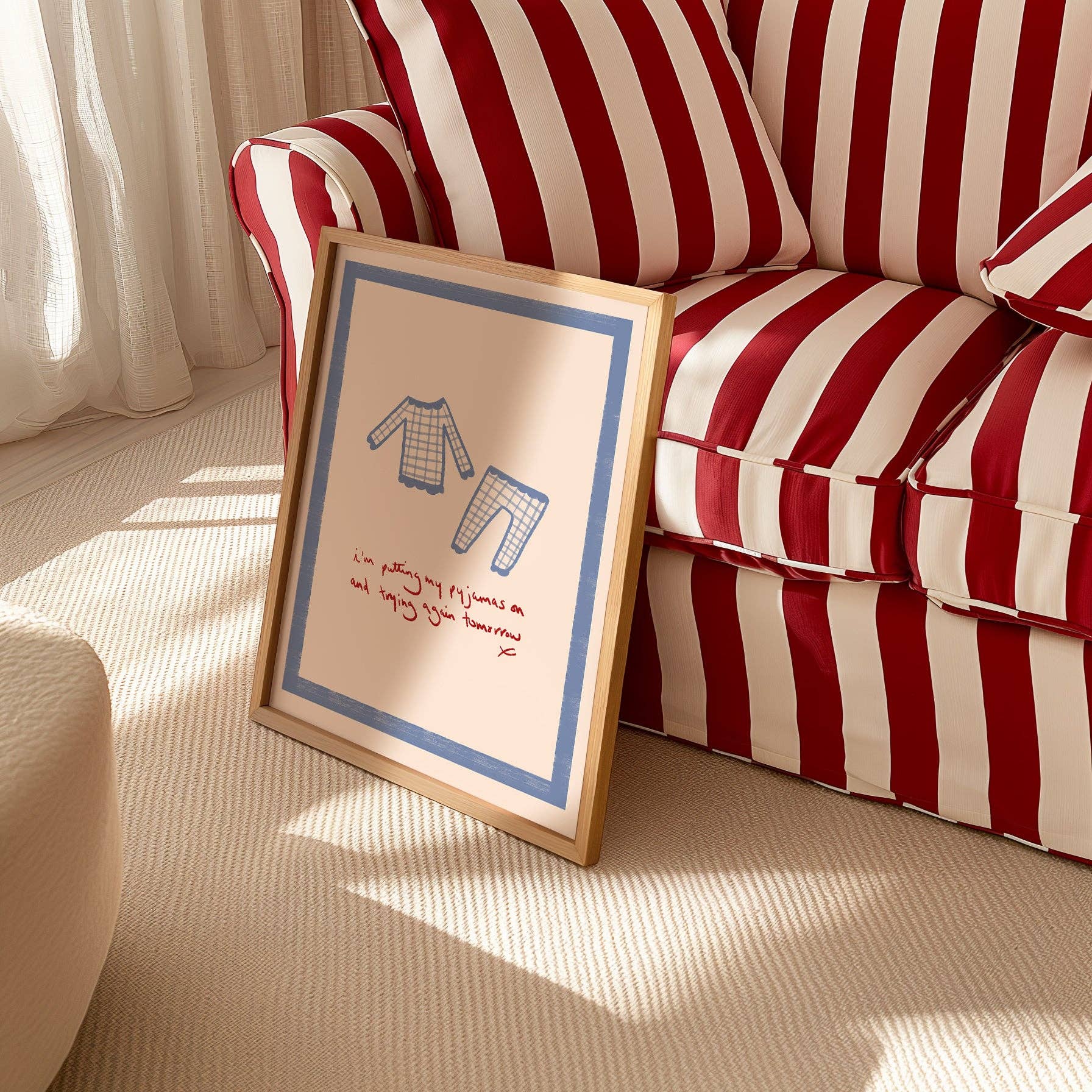 Print and Pigment – wholesale Art print – I'm Putting My Pyjamas On And Trying Again Tomorrow Hand Drawn Print2