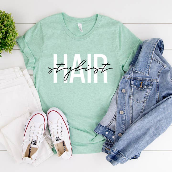 APComfortPrints - Wholesale Screen Printed T-Shirt - Women's - Hair Stylist Shirt3