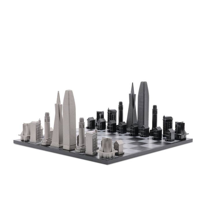 Skyline Chess - Wholesale Board Game - Stainless Steel San Francisco Edition - Skyline Chess Set