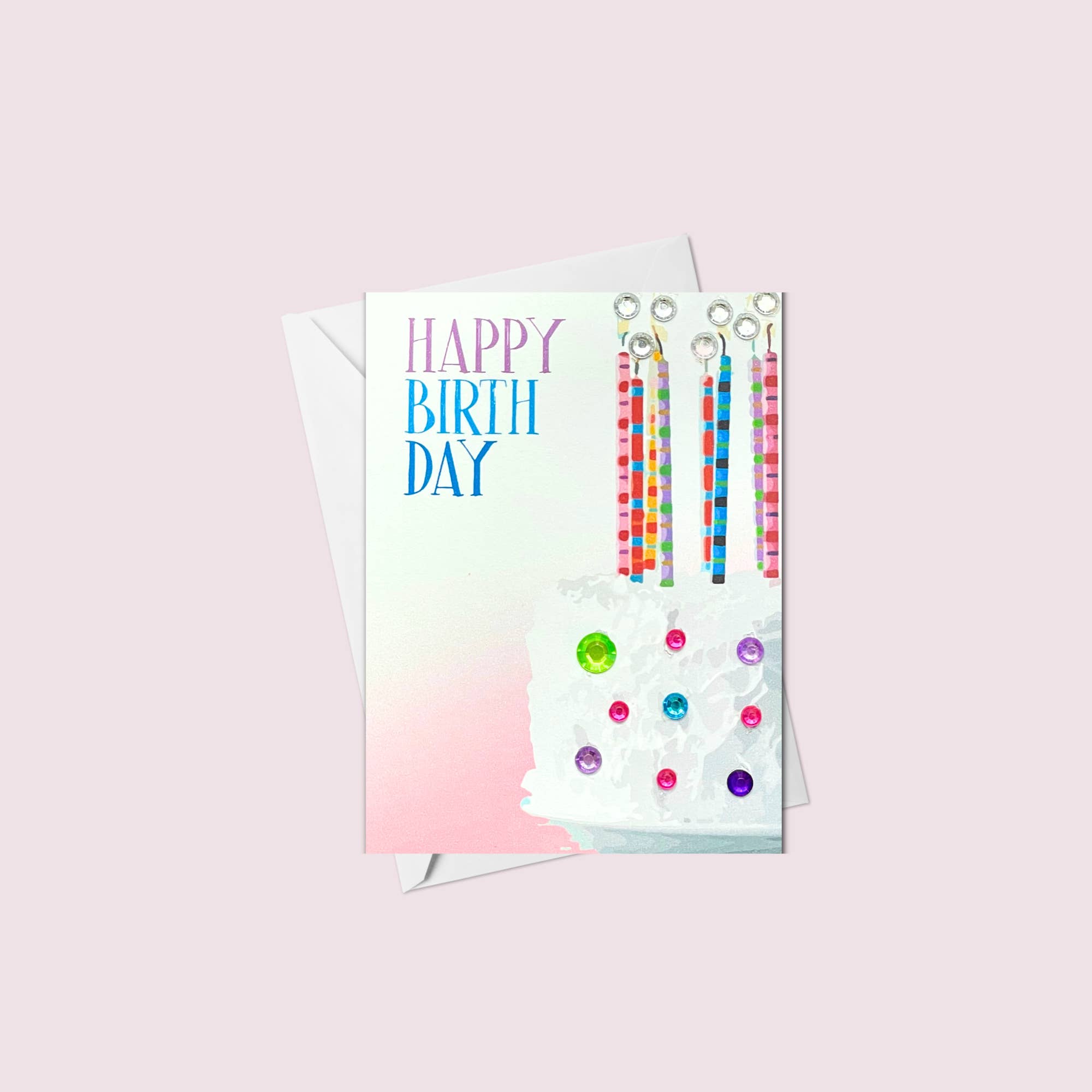 Russell Jeffery Design by Off By Heart Design - Vente Cartes d'anniversaire - Mini carte de vœux d'anniversaire demi-gâteau