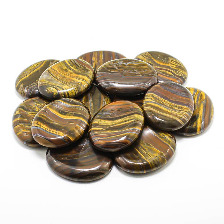 Quasar Gems USA - Wholesale Spiritual Stone/Crystal - Tiger Iron Worry Stones 1/2 KG (1.10Lbs)