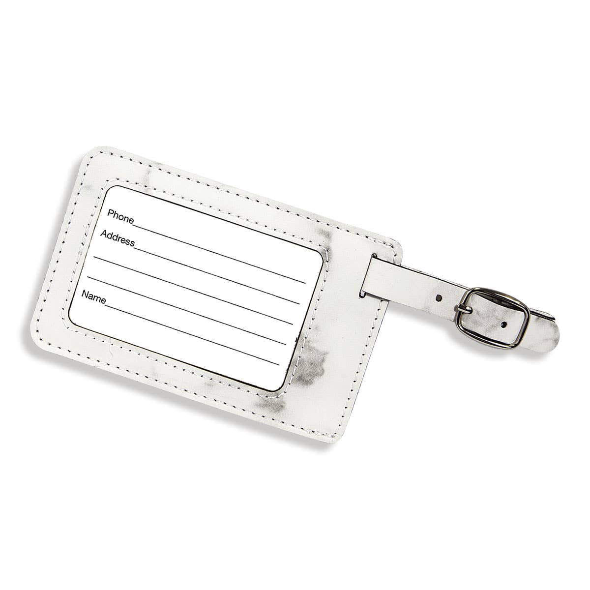 Viv&Lou - Wholesale Luggage Tag - Wifey Marble Leatherette Luggage Tag1