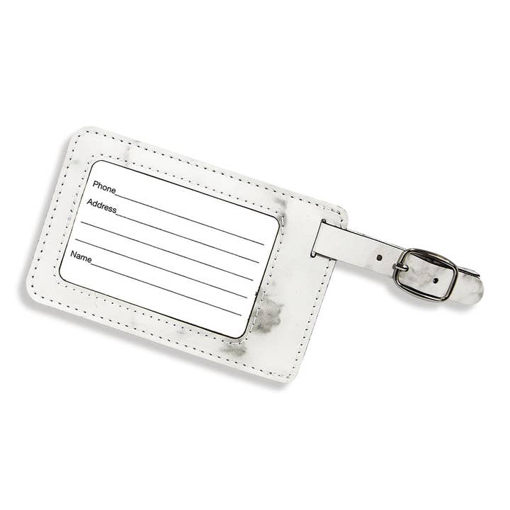 Viv&Lou - Wholesale Luggage Tag - Wifey Marble Leatherette Luggage Tag1