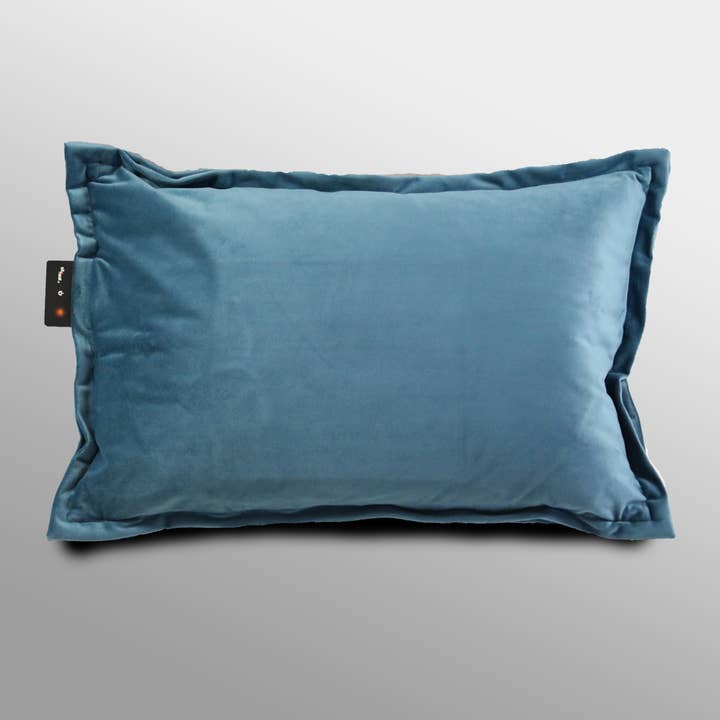 Cuscino riscaldato velluto - Blu per la vendita all'ingrosso da parte di Sit & Heat