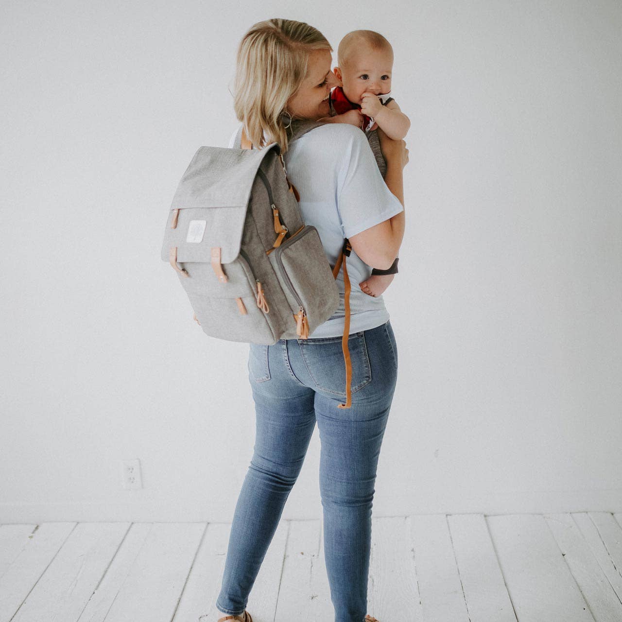 Parker Baby Co. - Wholesale Diaper Bag - Baby - Birch Bag - Diaper Backpack in Gray1