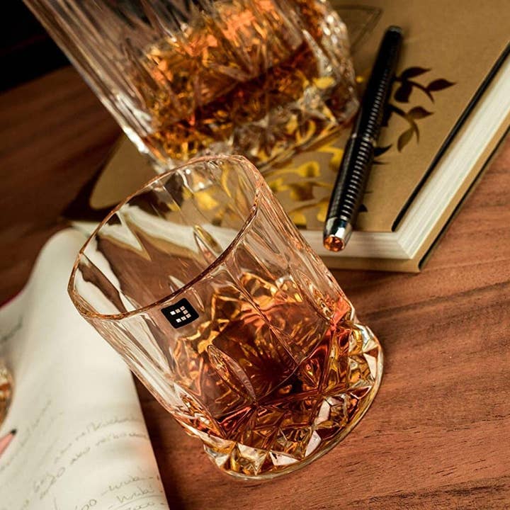 DIAMANTE - Wholesale Decanter - Dorchester Whisky Decanter Set - 1 Crystal Decanter With 2