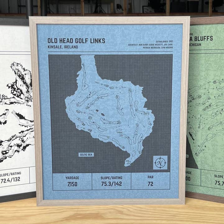 Custom Modern Architect Course Prints for wholesale by The Golf Project