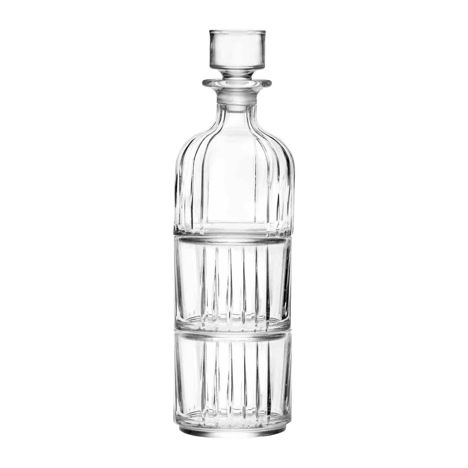 Rinkit Ltd - Wholesale Decanter - 3 Piece 345ml Timeless Combo Stacking Glass Whisky Decanter Set0