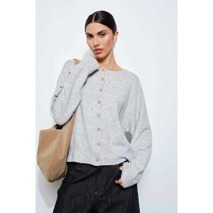H. GRIS Cardigan à boutons oversize Anouk en vente sur Faire3