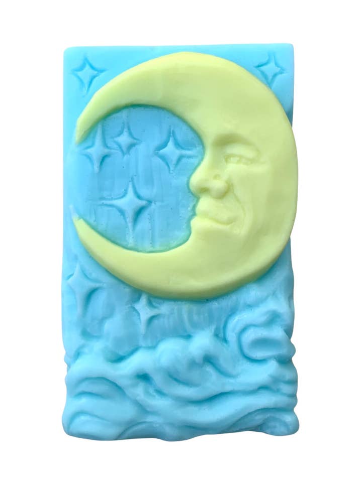 3D Celestial Moon Bar of Soap: for wholesale by Plunk Soap and Candle Company