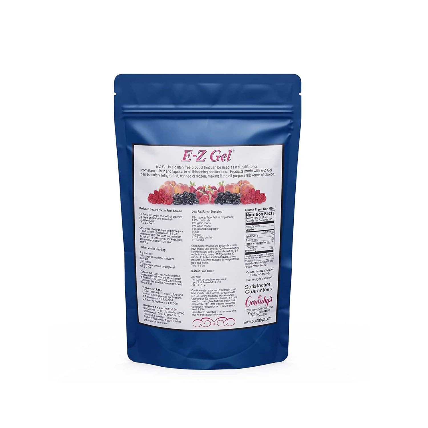 Cornaby's, LLC - Wholesale Gluten-Free Flour - Cornaby's E-Z Gel Gluten-Free Non GMO 16 oz Pouch8