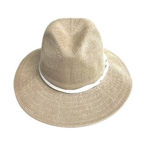 20S-0277 Cotton Knit Fedora Hat for wholesale by Shihreen Inc