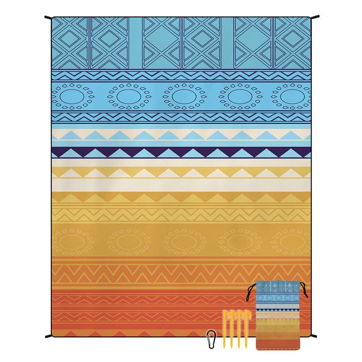 Couverture de pique-nique bohème pour extérieur, tapis de plage pour camping et voyage pour la vente par Liffy