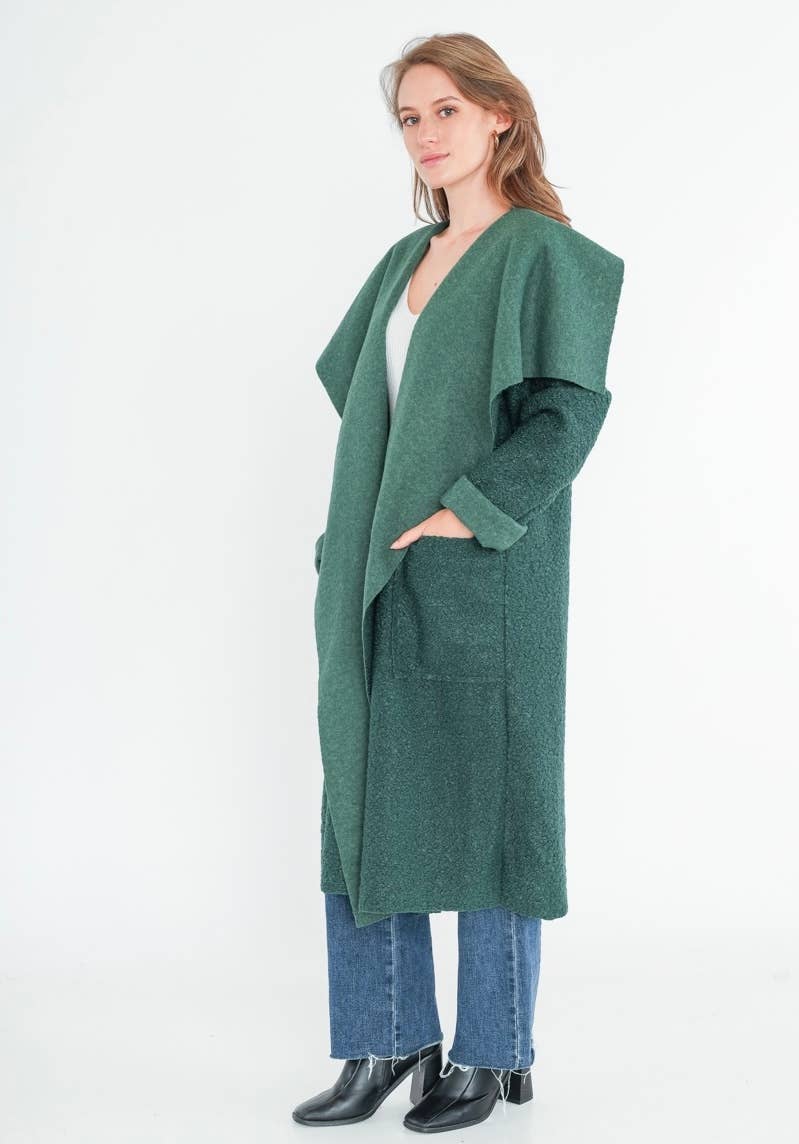 LINEN & COTTON HOUSE - Vente Manteau – femme - VESTE BOUCLETTE MATIERE RESPONSABLE + SIZE  35122 2