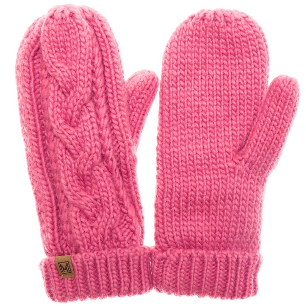Fashion City - Wholesale Mittens - Women's - Winter Gloves Cable Knit Mittens with Fleece Lined14