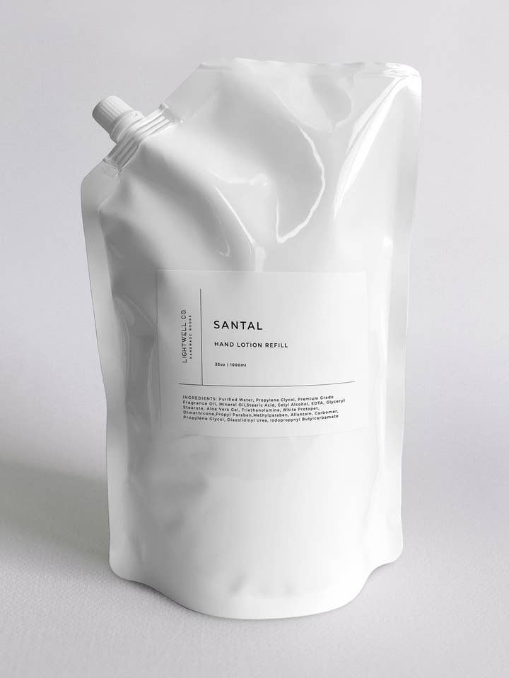 Santal Hand Lotion Refill for wholesale by Lightwell Co.