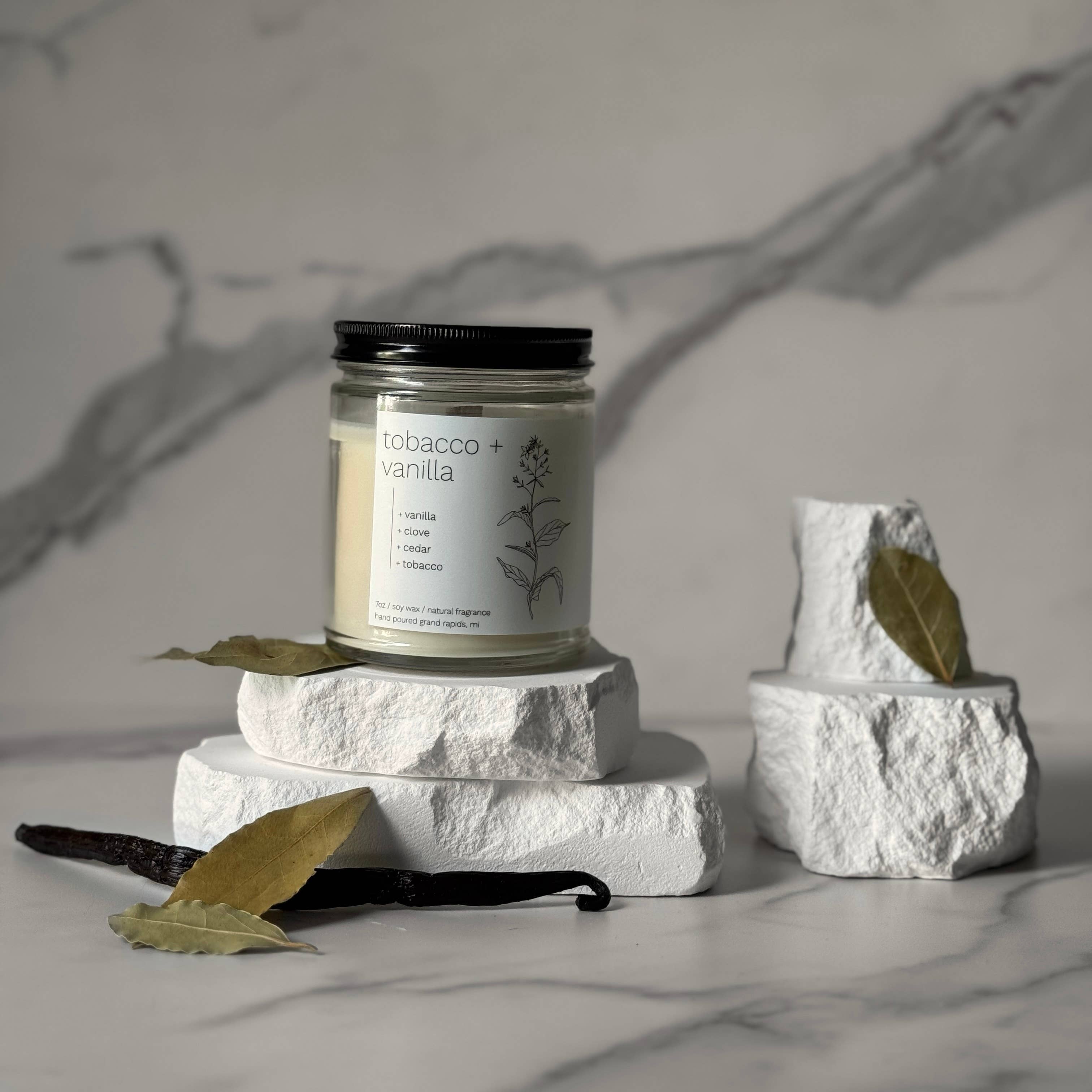 sable candle co. – Engroshandel Glaslys – Tobak+Vanilla 7 oz Classic Soy Wax Stearinlys