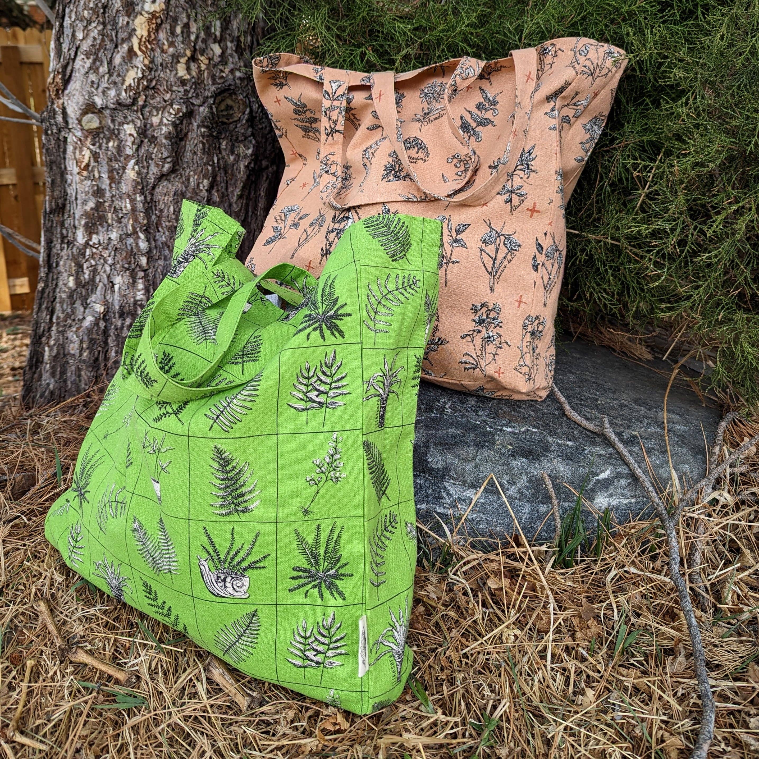 ilikesara | art + goods - Venta al por mayor Bolsa de asa- Mujer - bolso tote | flores fatales - bolso tote de lona serigrafiado con flor venenosa rosa5