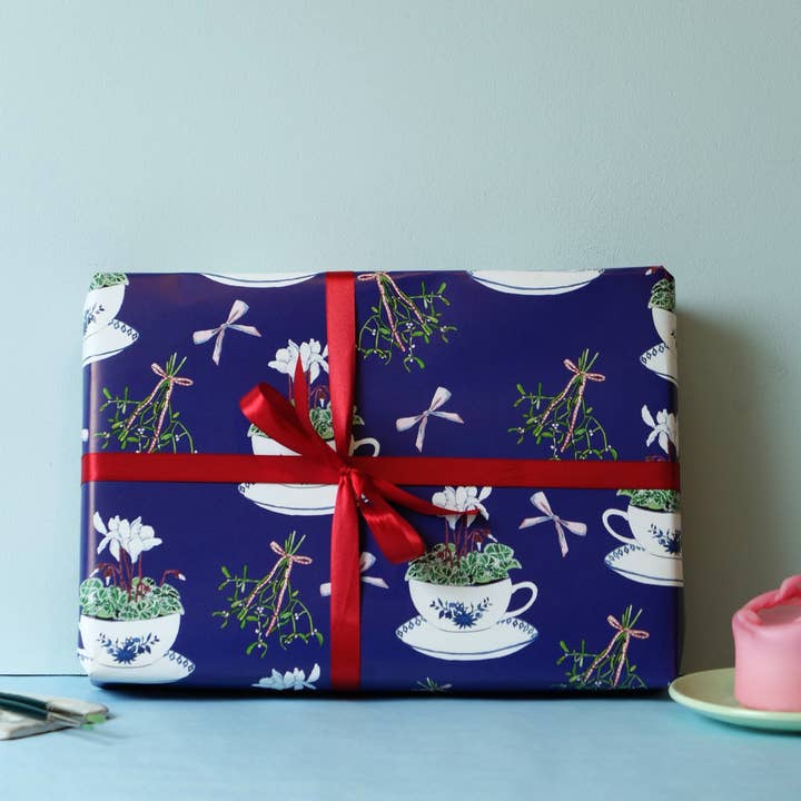 Papel de regalo con diseño de ciclamen para venta al por mayor de Wonder Of Today