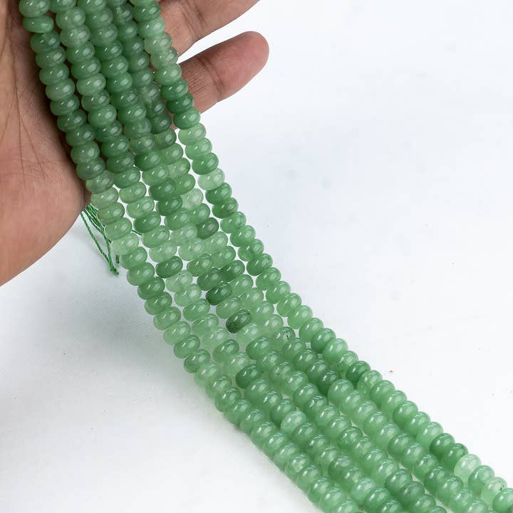 Soothing Crystals Beads - Wholesale Beads - Rondelle Crystal Beads | Green Aventurine | Gemstone Beads 9