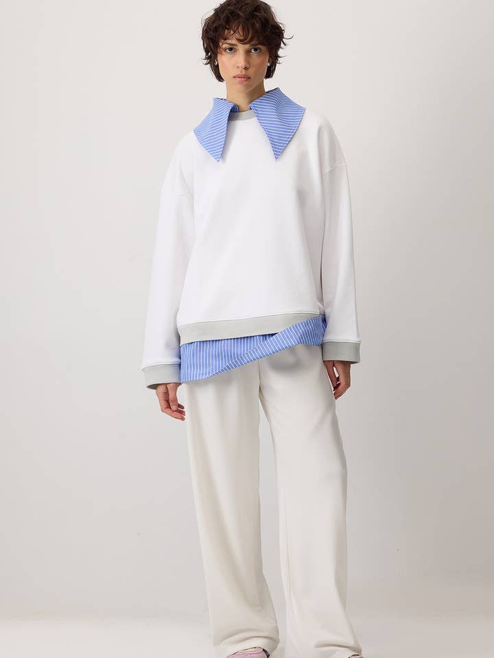 CONTRAST STRIPED SWEATSHIRT for wholesale by Touché Privé