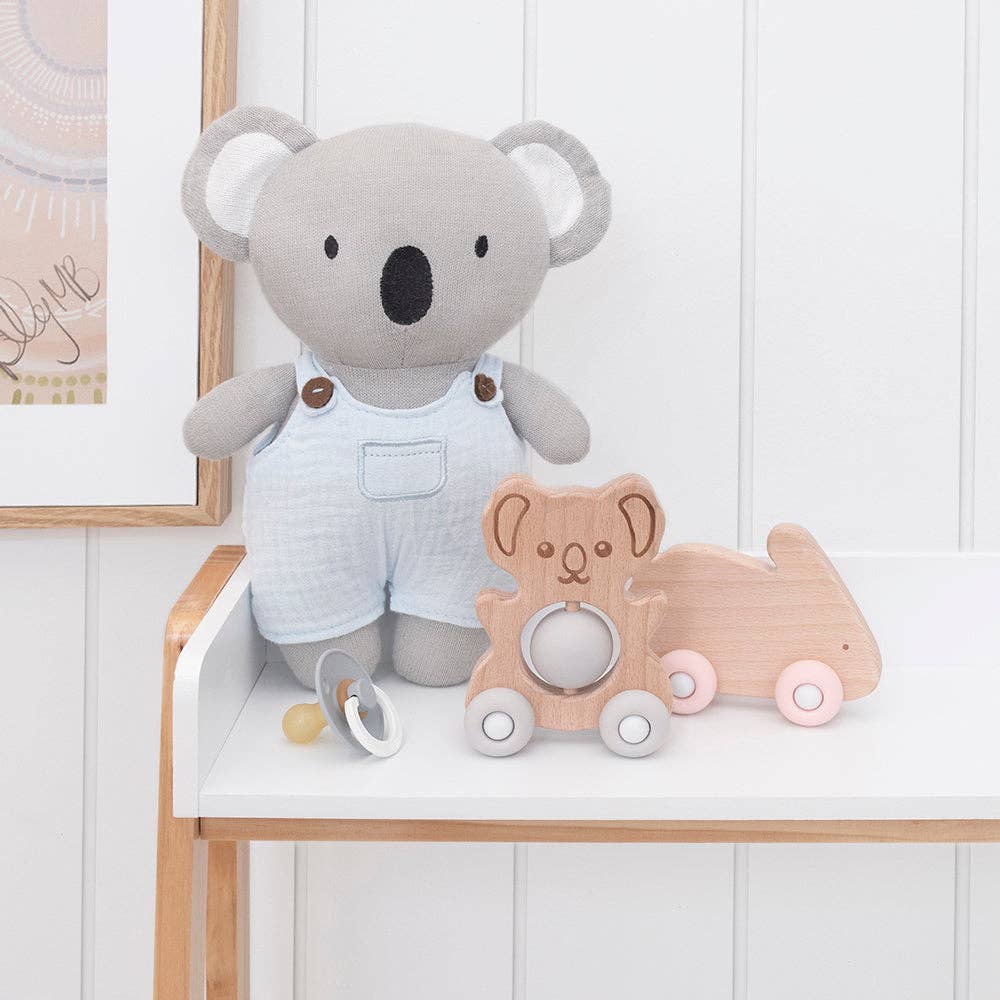 Living Textiles - Wholesale Wood Toy - Kids - Push Along Wooden Bunny2