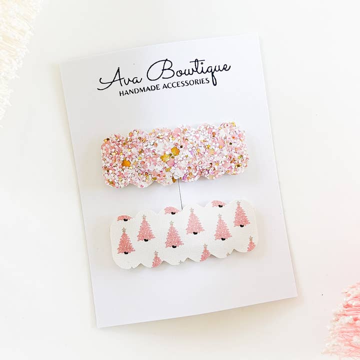 Set de clips navideños - Clip navideños para venta al por mayor de Ava Bowtique