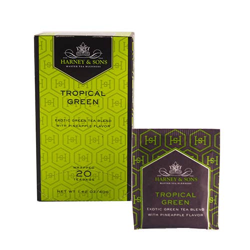 Door County Coffee - Wholesale Tea Bags - Harney & Sons Tropical Green Tea - 20 Bags