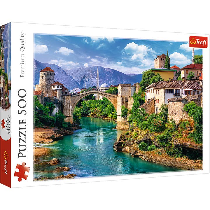 TREFL by Bridge Toys - Wholesale Puzzle - Adult - 500 Piece Trefl Jigsaw Puzzles, Old Bridge in Mostar, Bosnia